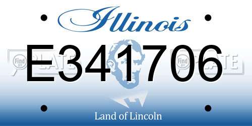 E341706 Illinois License Plate