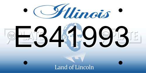 E341993 Illinois License Plate