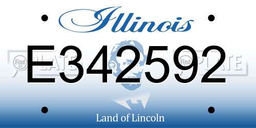 E342592 Illinois License Plate