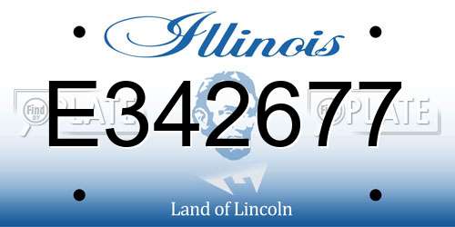 E342677 Illinois License Plate