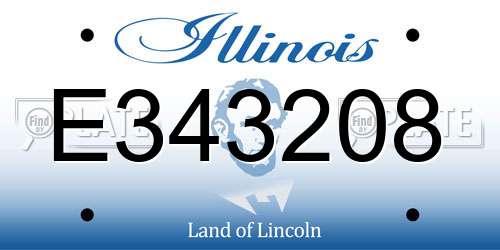 E343208 Illinois License Plate
