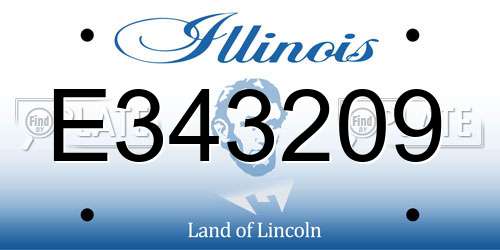 E343209 Illinois License Plate