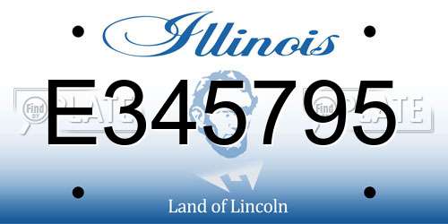 E345795 Illinois License Plate