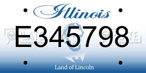 E345798 Illinois License Plate