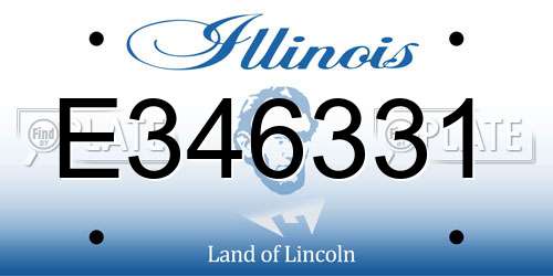 E346331 Illinois License Plate