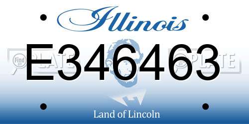 E346463 Illinois License Plate