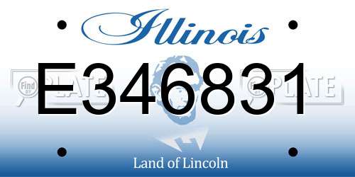 E346831 Illinois License Plate