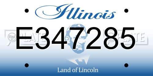 E347285 Illinois License Plate