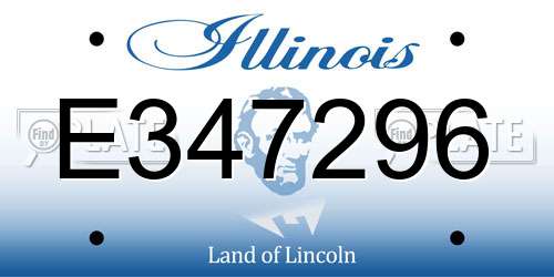E347296 Illinois License Plate