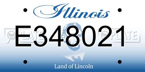 E348021 Illinois License Plate