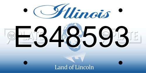 E348593 Illinois License Plate