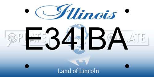 E34IBA Illinois License Plate