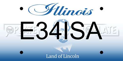 E34ISA Illinois License Plate