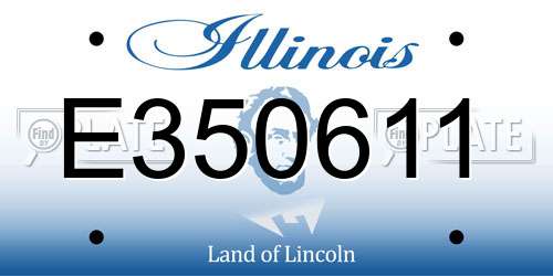 E350611 Illinois License Plate
