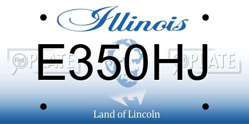 E350HJ Illinois License Plate
