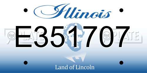 E351707 Illinois License Plate