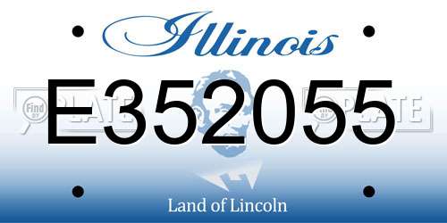 E352055 Illinois License Plate