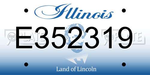 E352319 Illinois License Plate