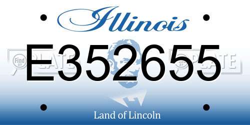 E352655 Illinois License Plate