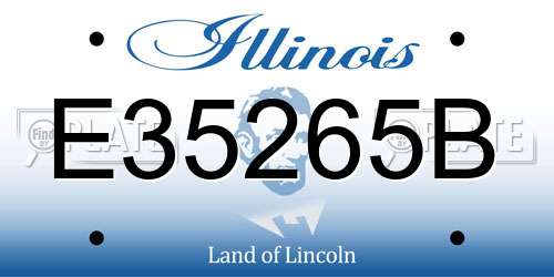 E35265B Illinois License Plate