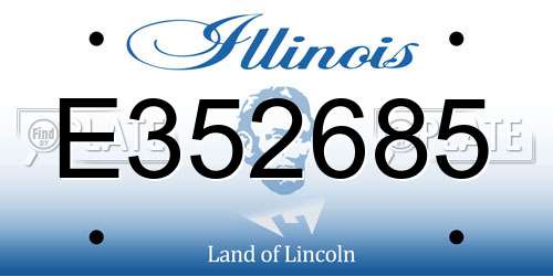 E352685 Illinois License Plate