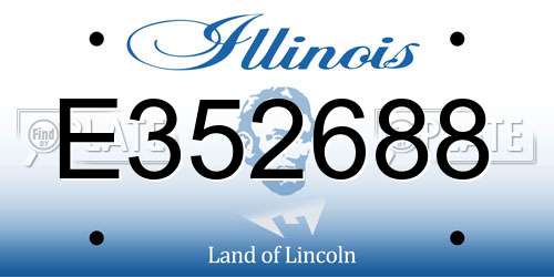 E352688 Illinois License Plate