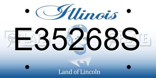 E35268S Illinois License Plate