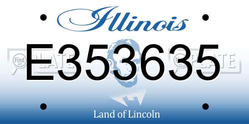 E353635 Illinois License Plate