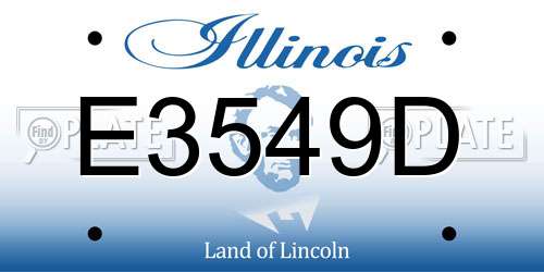 E3549D Illinois License Plate