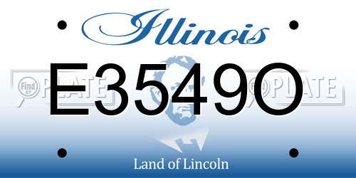 E3549O Illinois License Plate