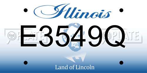 E3549Q Illinois License Plate