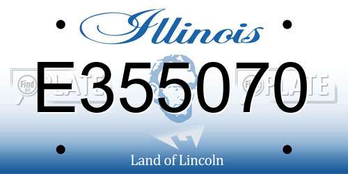 E355070 Illinois License Plate