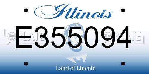 E355094 Illinois License Plate