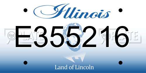 E355216 Illinois License Plate