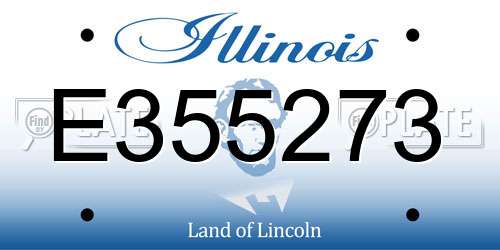 E355273 Illinois License Plate