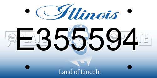 E355594 Illinois License Plate