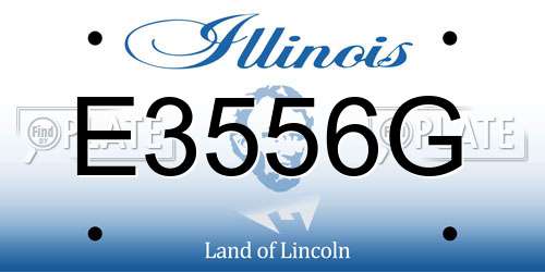 E3556G Illinois License Plate