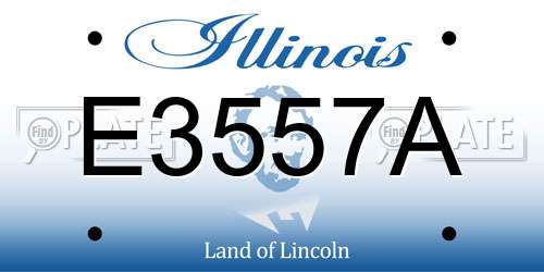 E3557A Illinois License Plate