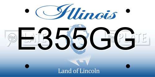 E355GG Illinois License Plate
