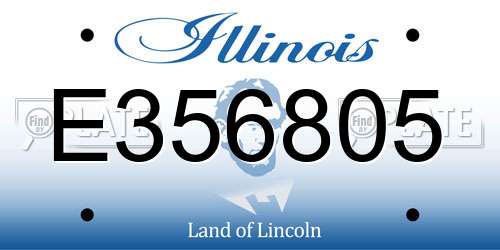 E356805 Illinois License Plate