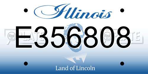 E356808 Illinois License Plate