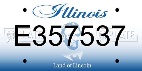 E357537 Illinois License Plate