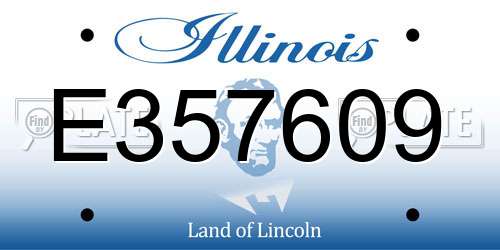 E357609 Illinois License Plate