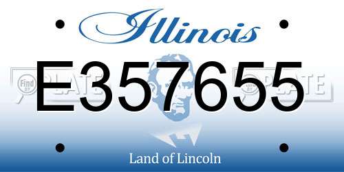 E357655 Illinois License Plate