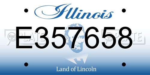 E357658 Illinois License Plate
