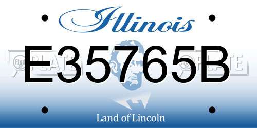 E35765B Illinois License Plate