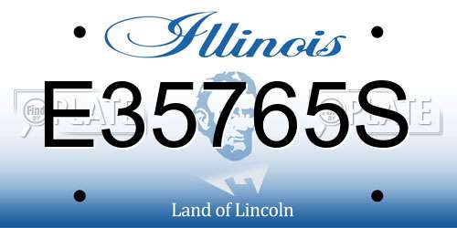 E35765S Illinois License Plate