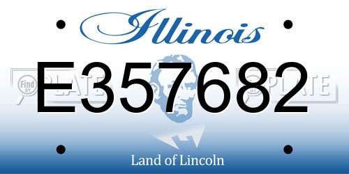 E357682 Illinois License Plate