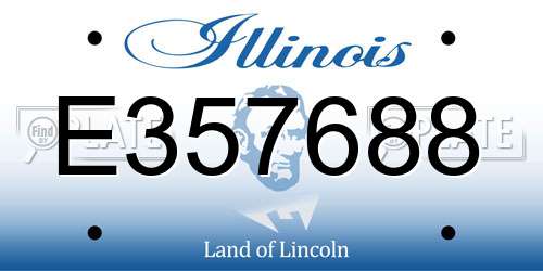 E357688 Illinois License Plate