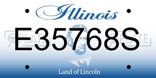 E35768S Illinois License Plate